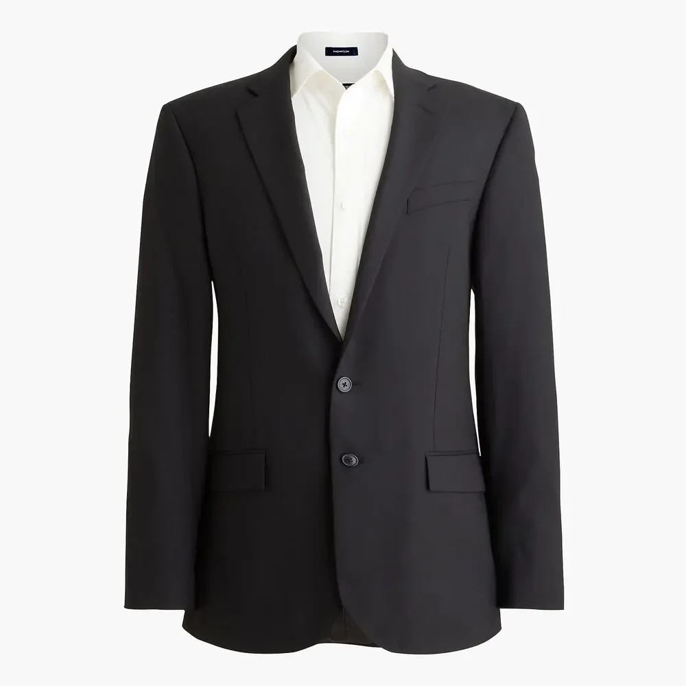NWT J Crew Factory Classic-fit Thompson Worsted Wool Suit Jacket Black Size 36/S